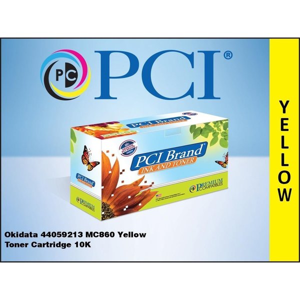 Pci Pci Okidata Mc860 Yellow Toner Cartridge 10K Yield For Okidata Mc860 44059213-PCI